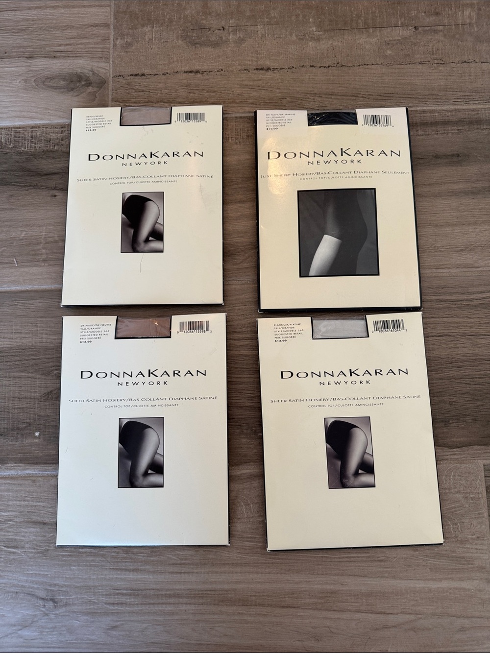 NWT Lot of 4 Donna Karan Tall pantyhose